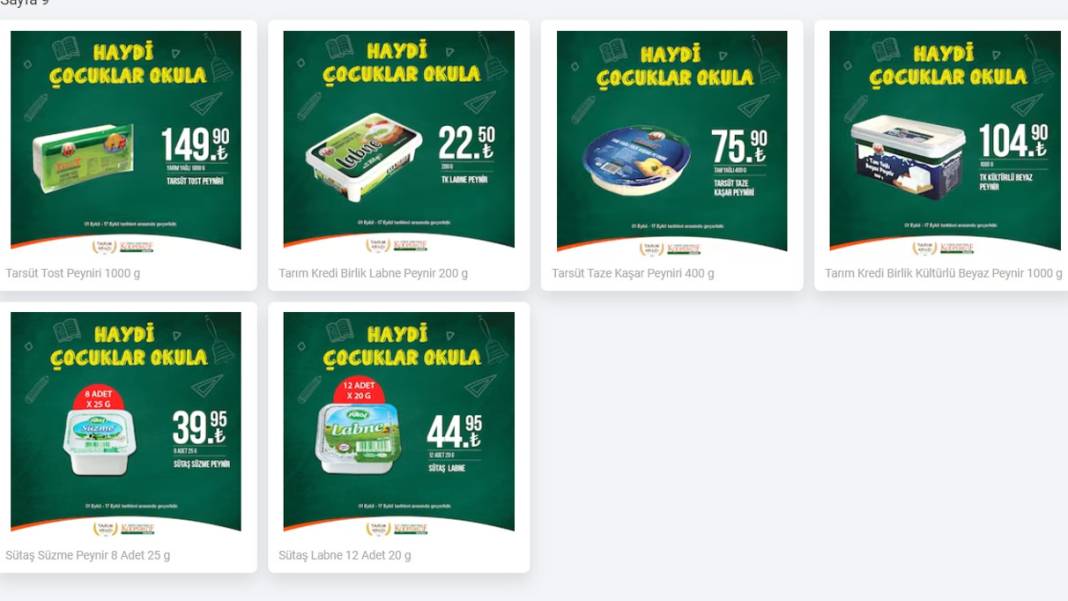 Okulların açılmasının ardından Tarım Kredi Market'ten dev indirim: İşte 12 -17 Eylül 2023 market kataloğu 4